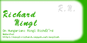 richard mingl business card